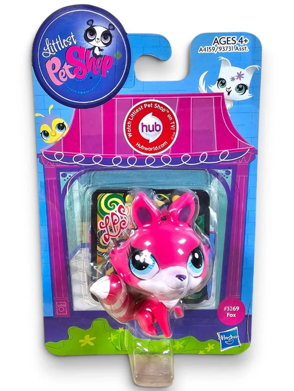Hasbro Littlest Pet Shop #3269 Fox Pink White Striped Tail NEW LPS 2013